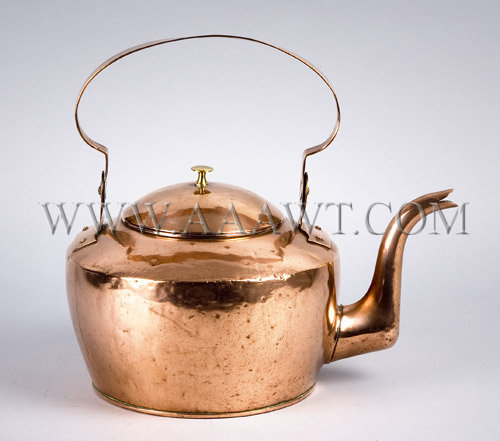 Copper Tea Kettle
By C. Keifer
Lancaster, PA
Circa 1848, entire view